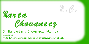 marta chovanecz business card